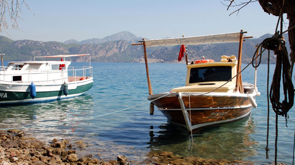Selimiye - boats on the shoreline