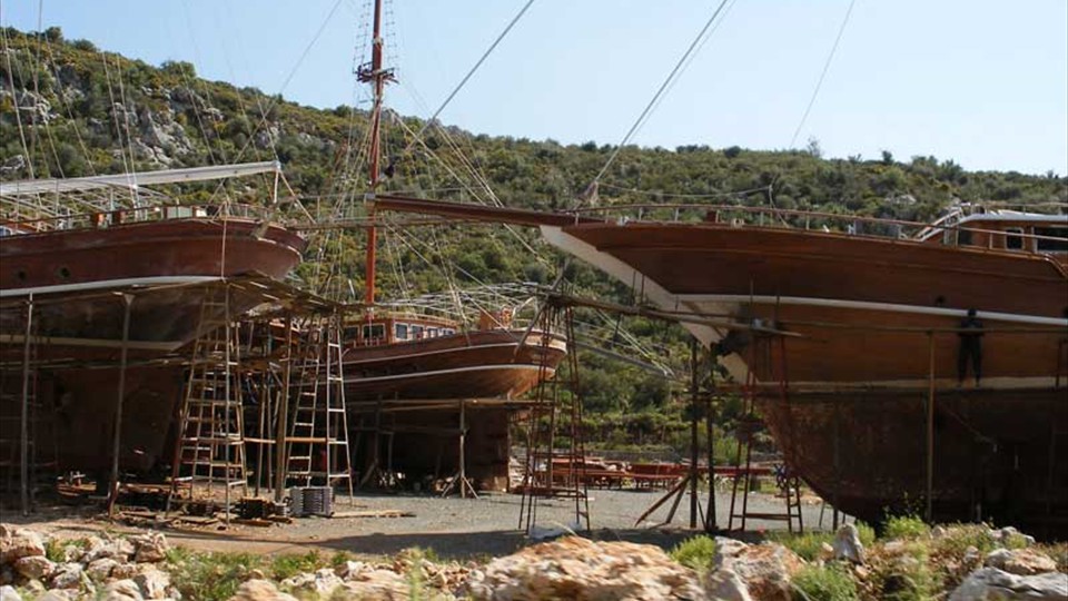 Bozburun - Gulets under construction