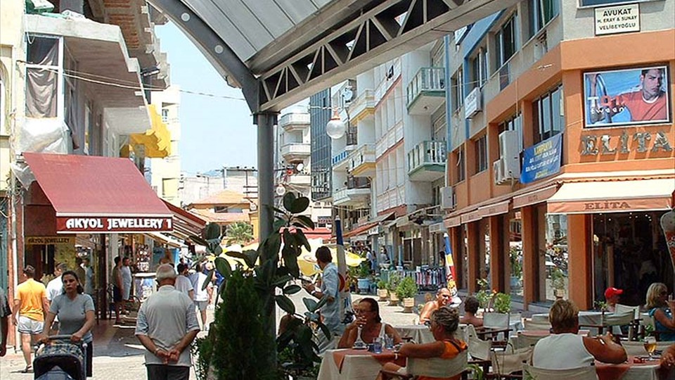 Relaxing in one of the many cafes in and around Marmaris bazaar