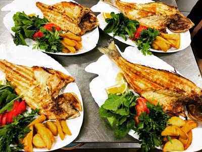 A typical Turunc restaurant meal