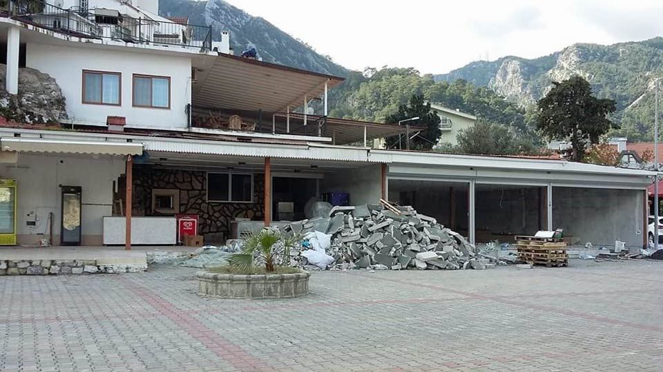 Lots of construction on the site of the former Çardak Restaurant